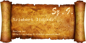 Sziebert Ildikó névjegykártya